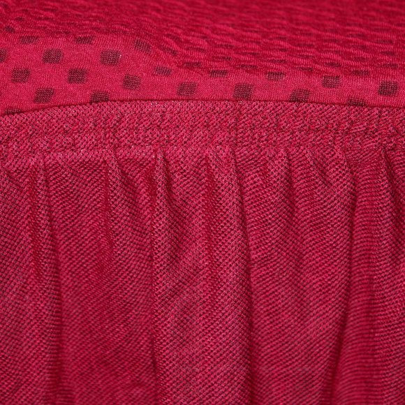 2 “CARTER” STRETCH SLIPCOVERS DINING KITCHEN CHAIR COVERS 11” RUFFLE BURGUNDY - Picture 5 of 11